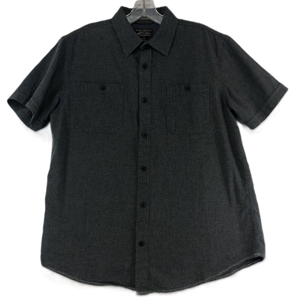 Grizzly Mountain Dry Goods Shirt Mens L Button-up Gothic Grunge Dark Academia
